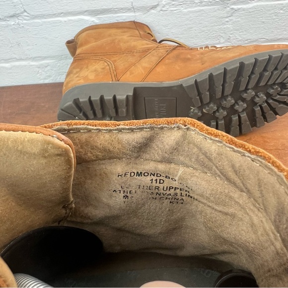 Polo Ralph Lauren Boots Men's 11D Brown Leather Lace Up Buckle Ranger Redmond - Picture 12 of 12